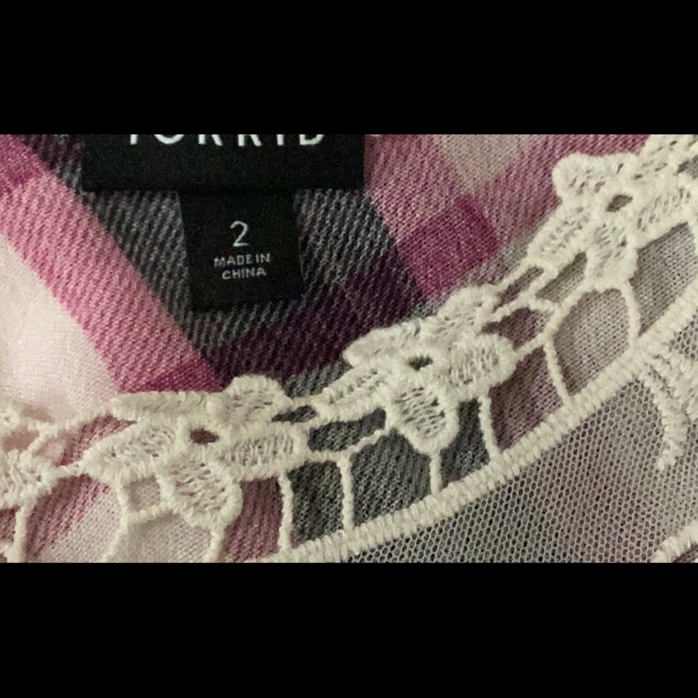 Torrid Pink Plaid Top - Picture 6 of 6